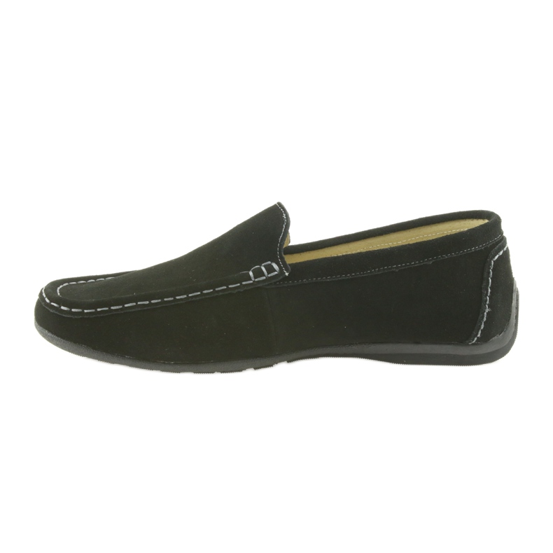 Mocassins chaussures en cuir pour hommes American Club 01/2019 noir 2