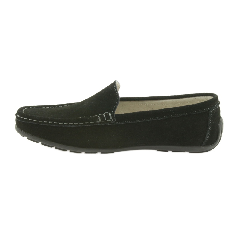 Mocassins Chaussures en cuir pour femmes American Club JK03 noir 2