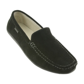 Mocassins Chaussures en cuir pour femmes American Club JK03 noir 1