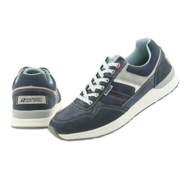 American Club Chaussures de sport en denim pour hommes ADI American RH17 gris bleu marin 5