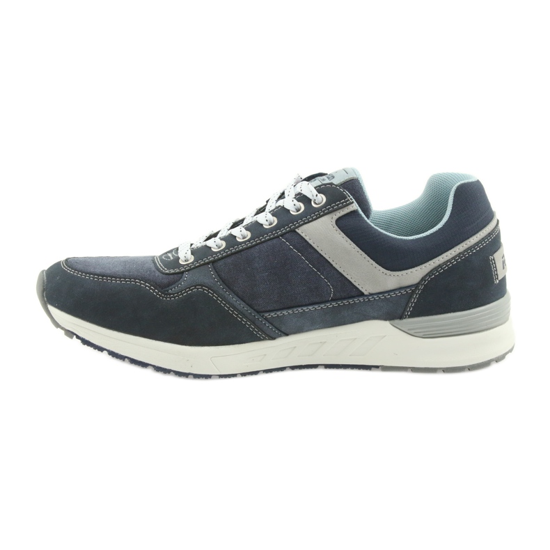 American Club Chaussures de sport en denim pour hommes ADI American RH17 gris bleu marine 2