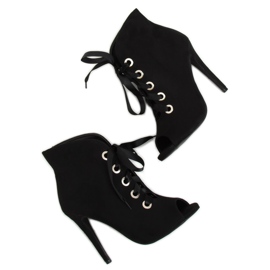 Bottes noires à doigts ouverts 680-32 Noir le noir 5
