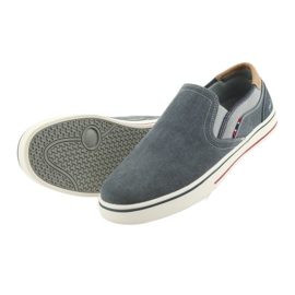 American Club Baskets, baskets, chaussures à enfiler pour hommes RH13 bleu marine 4