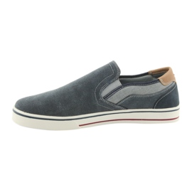 American Club Baskets, baskets, chaussures à enfiler pour hommes RH13 bleu marine 2