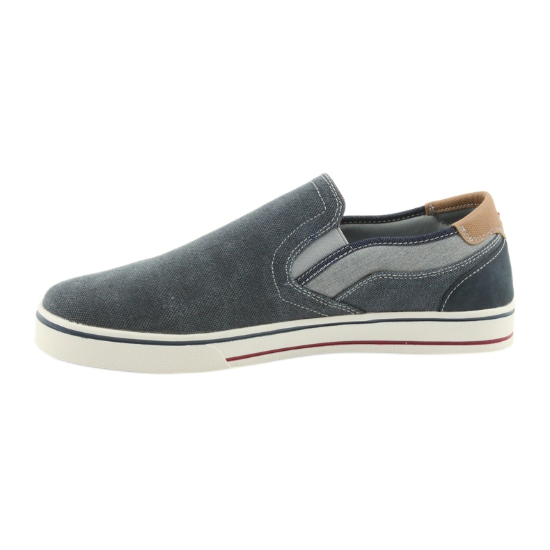 American Club Baskets, baskets, chaussures à enfiler pour hommes RH13 bleu marine 2