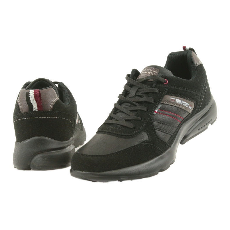 American Club ADI Chaussures de sport pour hommes Noir Américain HA16 le noir brun 4