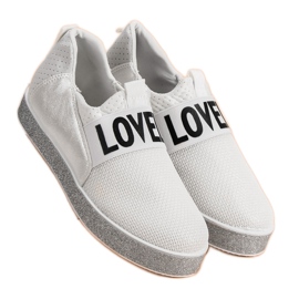 Bestelle Baskets à enfiler à paillettes blanc 2