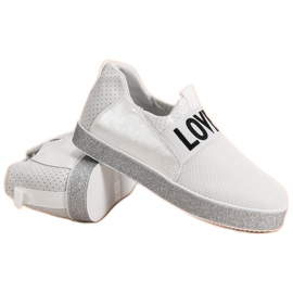 Bestelle Baskets à enfiler à paillettes blanc 1