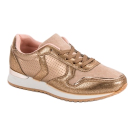 Chaussures de sport décontractées jaune 4
