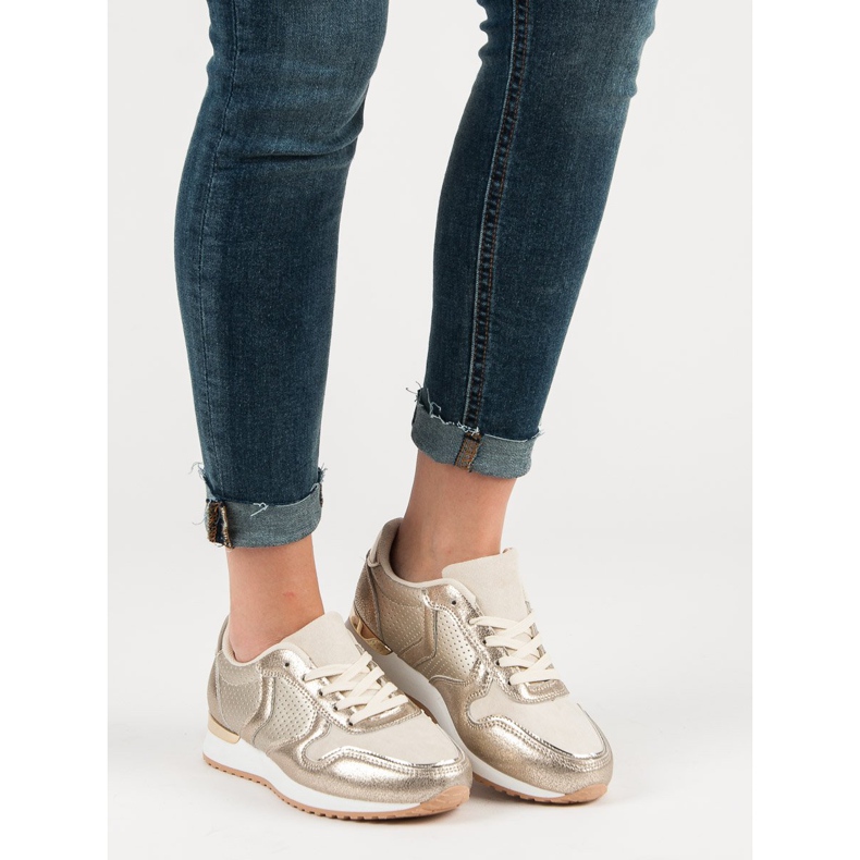 Chaussures de sport décontractées jaune 2