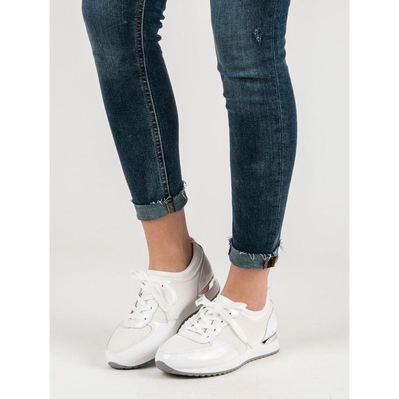 Chaussures de sport avec maille blanc 2