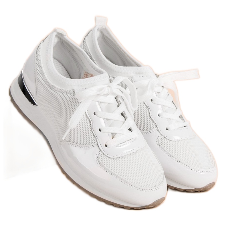 Chaussures de sport avec maille blanc 1