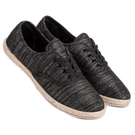 Sweet Shoes Espadrilles à lacets le noir 1