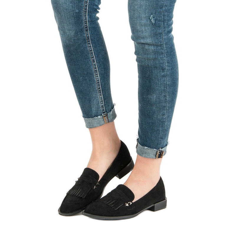 Sergio Todzi Mocassins Sur Un Talon Plat le noir 2