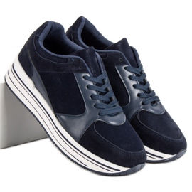 Chaussures de sport confortables bleu bleu marin 1