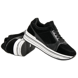 Chaussures de sport confortables noir 1