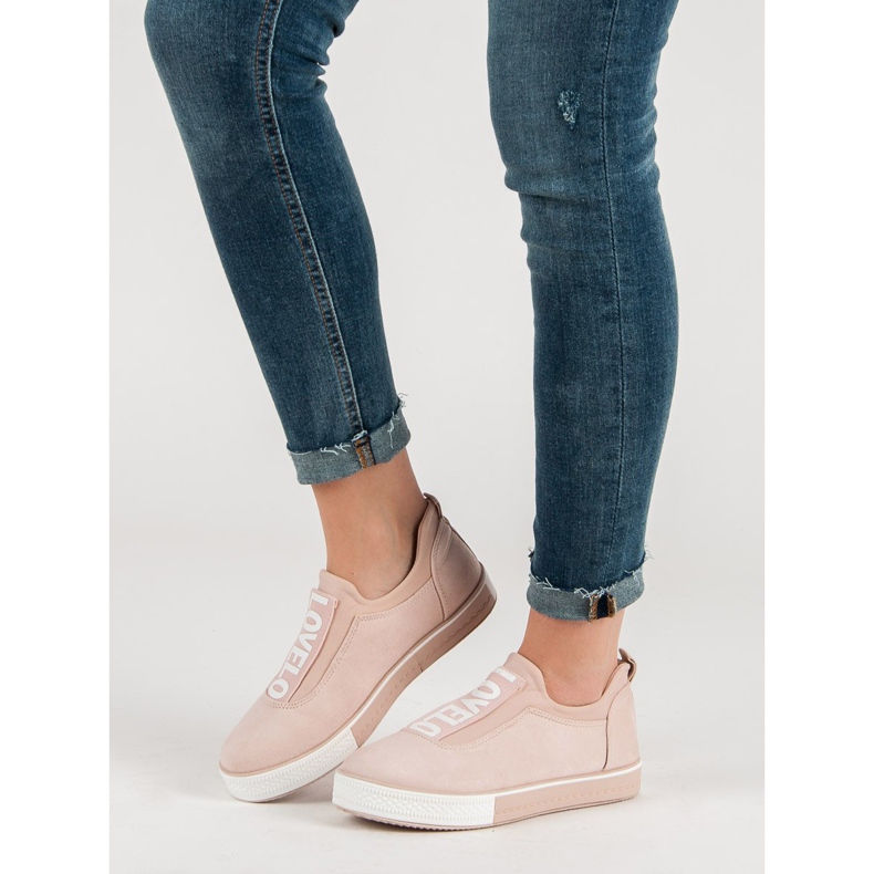 Ideal Shoes Baskets à enfiler Lovelo brun 2