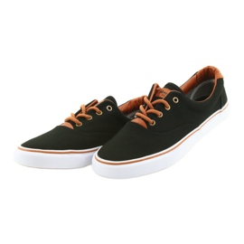 American Club Chaussures homme baskets noires LH03 brun 3