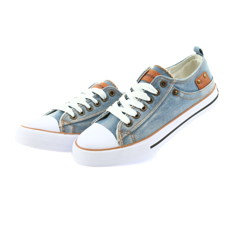Baskets en jean American Club bleu 3 Baskets en jean American Club bleu 3