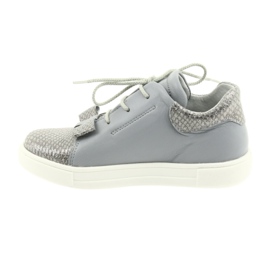 Chaussures en cuir fille RenBut 3303, gris et argent 2