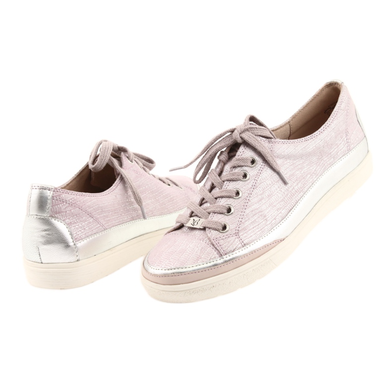 Baskets de sport en cuir Caprice 23654 gris rose 5 Baskets de sport en cuir Caprice 23654 gris rose 5
