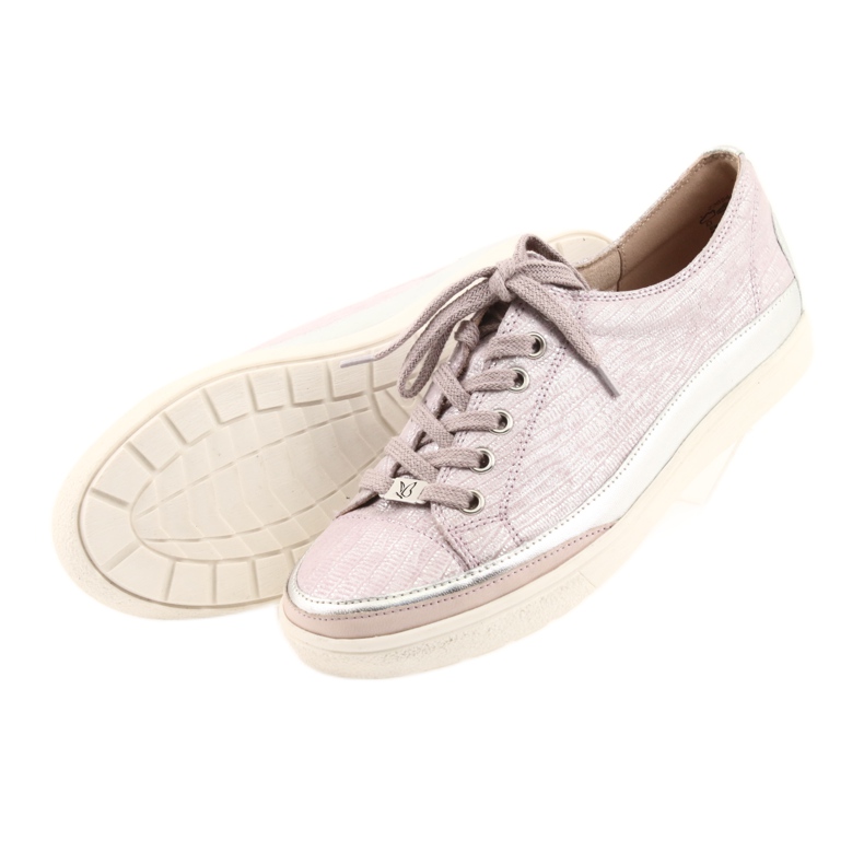 Baskets de sport en cuir Caprice 23654 gris rose 4 Baskets de sport en cuir Caprice 23654 gris rose 4