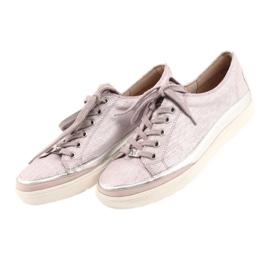Baskets de sport en cuir Caprice 23654 gris rose 3 Baskets de sport en cuir Caprice 23654 gris rose 3