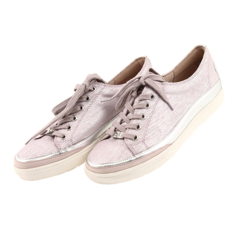 Baskets de sport en cuir Caprice 23654 gris rose 3 Baskets de sport en cuir Caprice 23654 gris rose 3