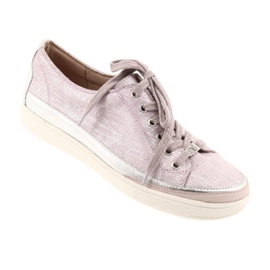 Baskets de sport en cuir Caprice 23654 gris rose 1 Baskets de sport en cuir Caprice 23654 gris rose 1