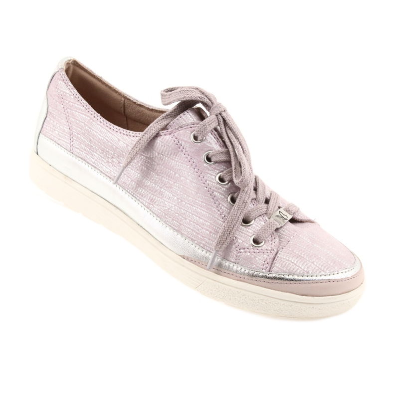 Baskets de sport en cuir Caprice 23654 gris rose 1 Baskets de sport en cuir Caprice 23654 gris rose 1