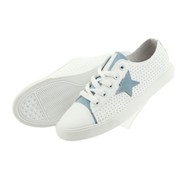 Baskets Big Star étoile bleu 274692 blanche 3