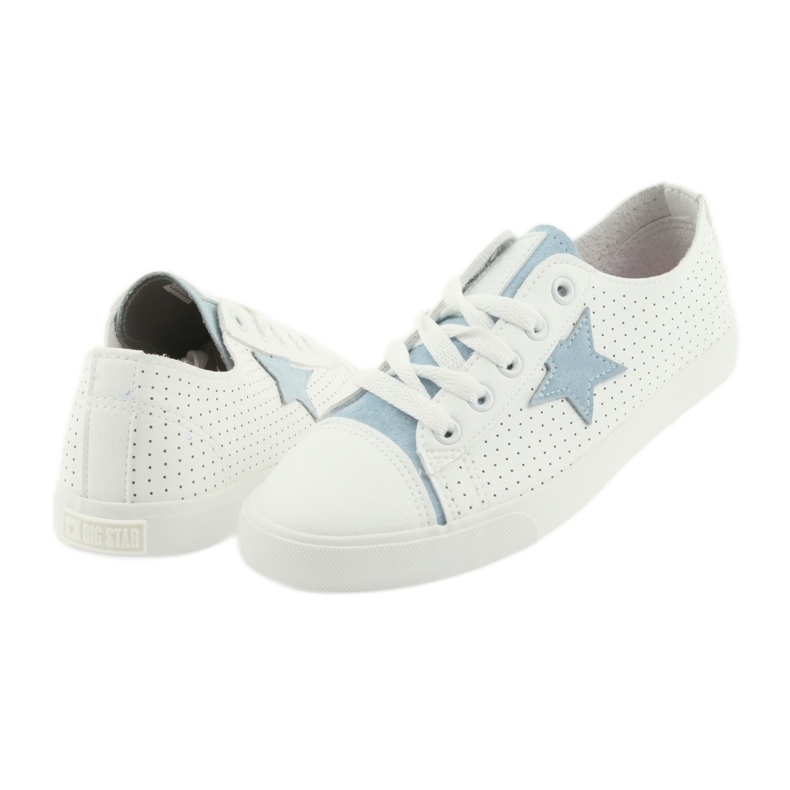 Baskets Big Star étoile bleu 274692 blanc 6