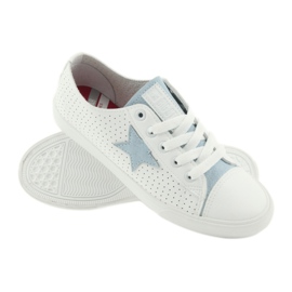 Baskets Big Star étoile bleu 274692 blanc 5