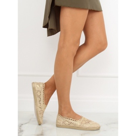 Espadrilles en dentelle dorée JX1020 Doré 1