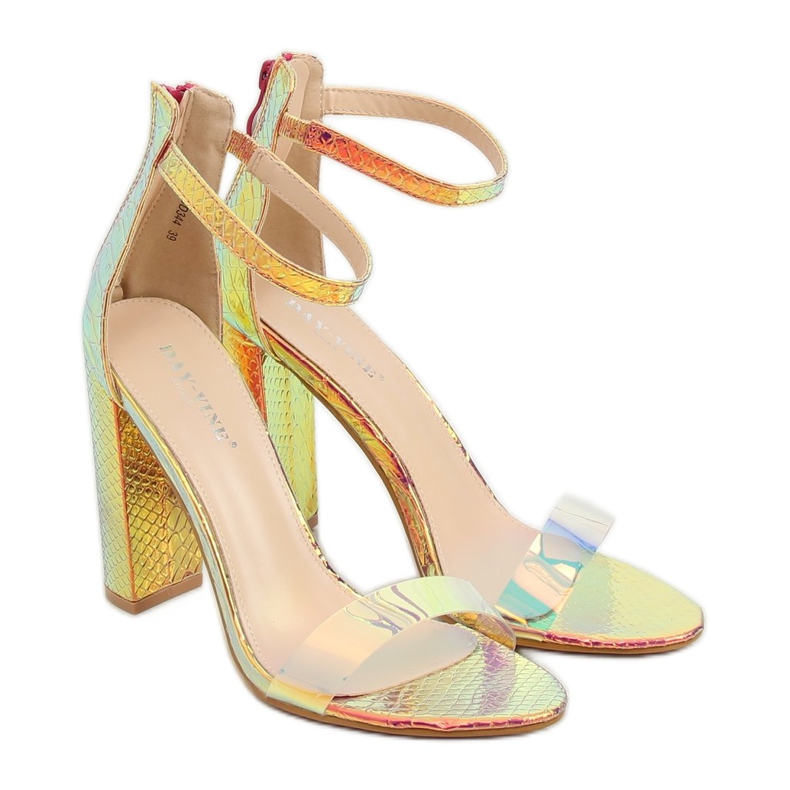 Sandales couleur or pétrole BD344 Or d'or 1