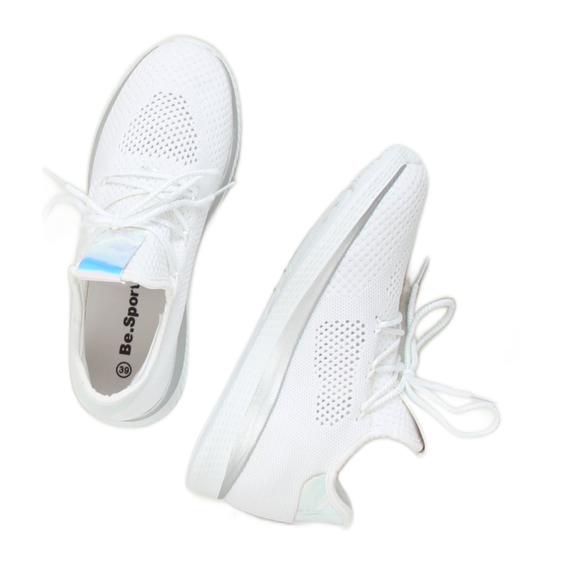 Chaussures de sport essence blanches B111-8 BLANC / ARGENT 1