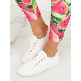 Baskets femme blanches et roses BO-1 Rose 1