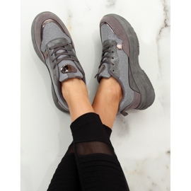 Chaussures de sport grises B318-18 Argent 2