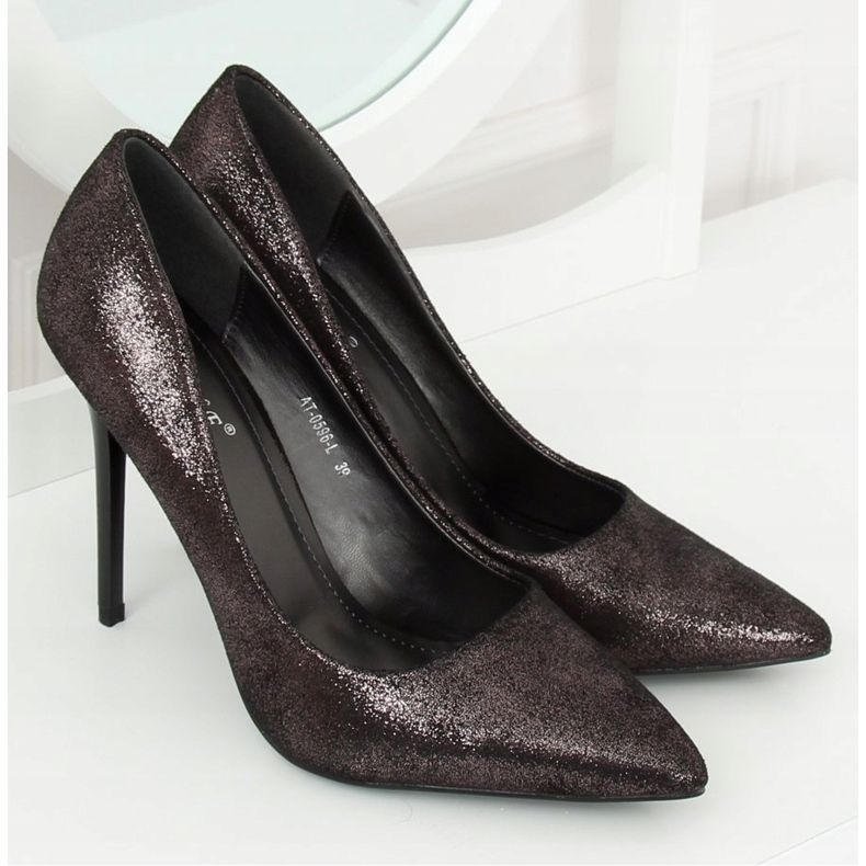 Escarpins femme graphite AT-0596-L Spear le noir multicolore 1