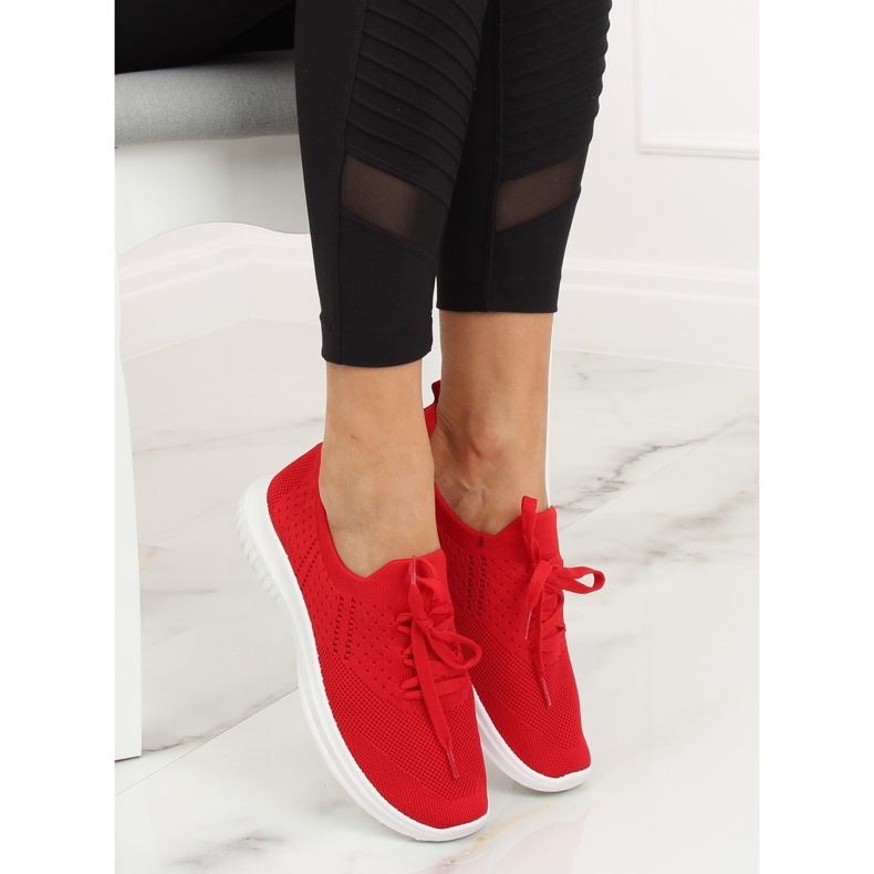 Rouge LX-9837 Chaussures de sport rouges 1