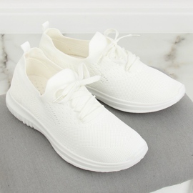 Blanc LX-9837 Chaussures de sport blanches 2