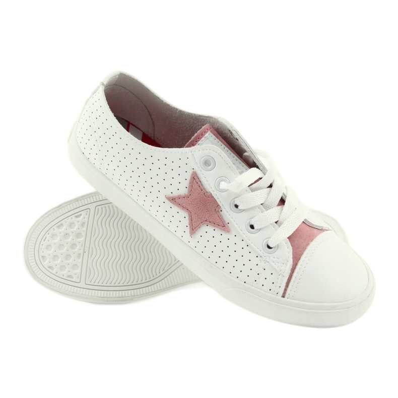 Big Star Sneakers pour femmes décorées d'une étoile 274691 blanc 1