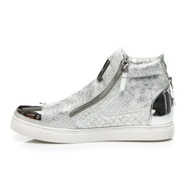Vices Baskets à imprimé serpent pour femmes gris 1
