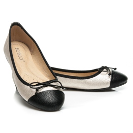Bestelle Ballerines bicolores jaune 3