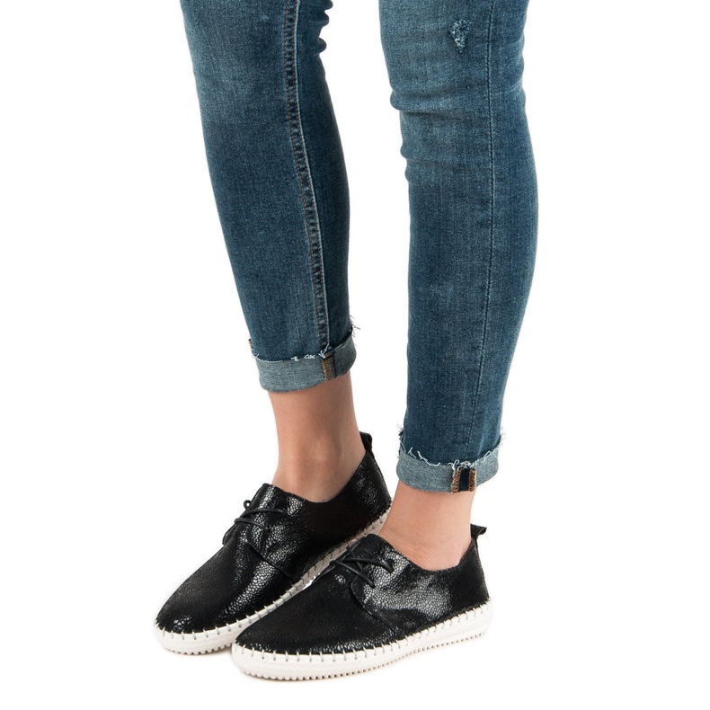 Filippo Chaussures en cuir noires le noir 1