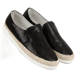 Filippo Espadrilles En Cuir Noir le noir 3