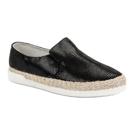Filippo Espadrilles En Cuir Noir le noir 4