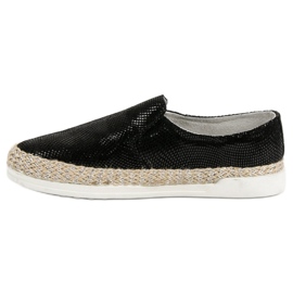 Filippo Espadrilles En Cuir Noir le noir 5