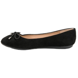 Ballerines En Daim Avec Nœud le noir 5