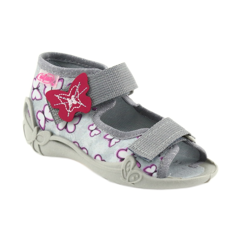 Befado sandales chaussures pour enfants 242P090 violet gris rose 1